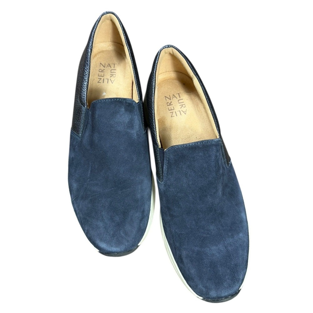 Naturalizer Selah Slip On Sneakers‎ Navy Suede Leather Comfort Womens 10W
